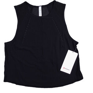 New Lululemon Size 6 Sculpt Cropped Tank Lightweight BLK Black $58